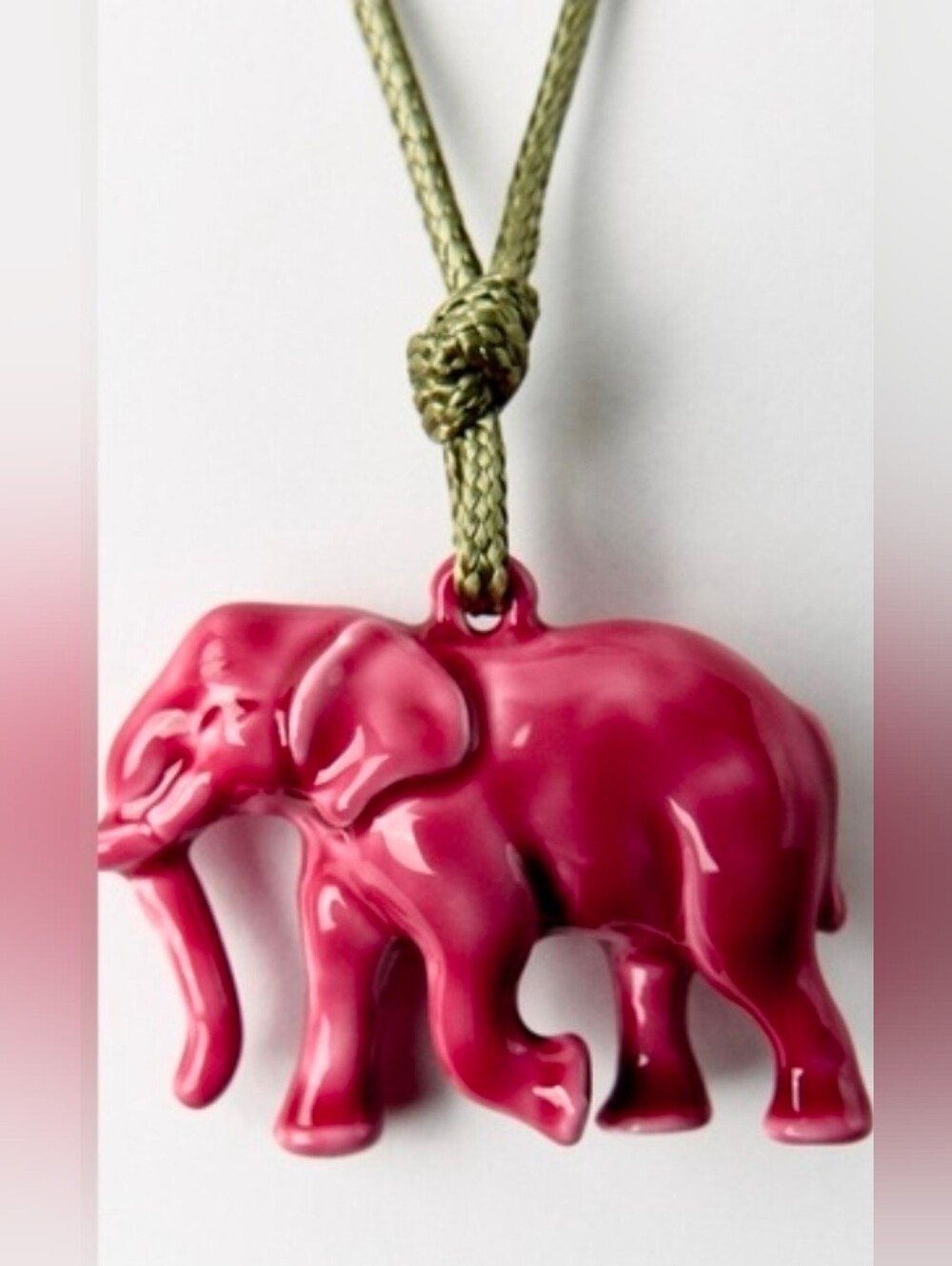 Zara Pink Elephant Necklace NWT